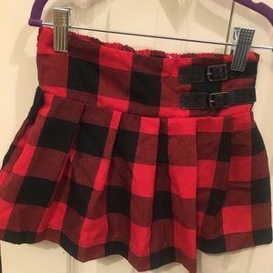 Justice buffalo check skirt